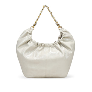 Bolso de hombre beige con cadena