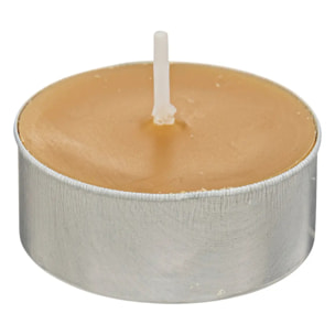 18 Bougies chauffe-plats "Hugo" H1,5cm jaune moutarde