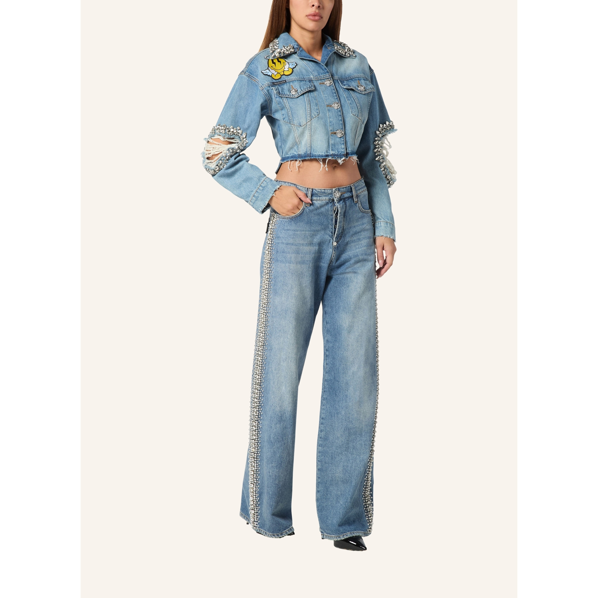 PHILIPP PLEIN Denim Jacket SMILE