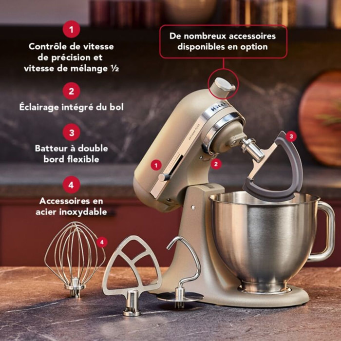 Robot pâtissier KITCHENAID Artisan+Avoine 5KSM50PKVEOC