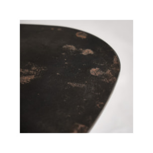 Table basse triangulaire en métal gris anthracite - 40 cm - PEGGY