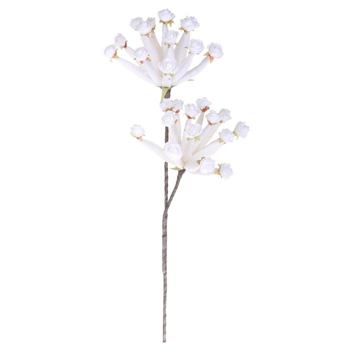 Giant Caplume Composto Da 2 Fiori. Altezza 90 Cm - Pezzi 4 - 25X90X12cm - Colore: Bianco - Bianchi Dino - Fiori Artificiali