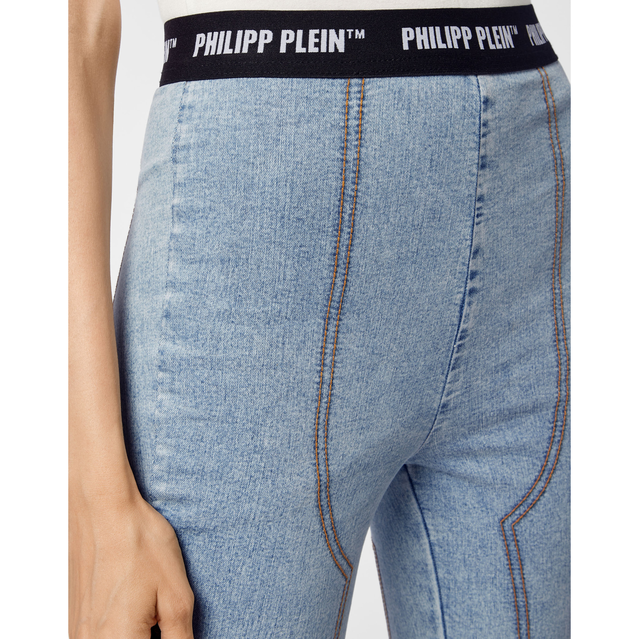 PHILIPP PLEIN Jegging de cintura alta