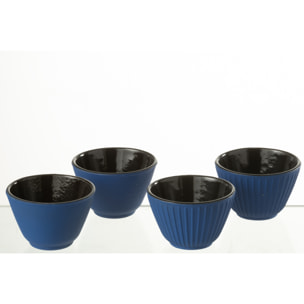 J-Line tasse - métal - bleu foncé - 2 boîtes de 2 pcs