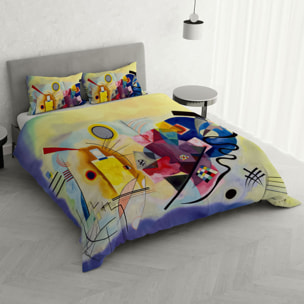 PARURE COPRIPIUMINO ARTE, STAMPA DIGITALE, 100% MICROFIBRA - MATRIMONIALE