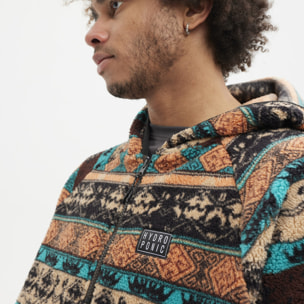 Sudadera de felpa tipo borreguito con capucha y media cremallera DALTON Hydroponic