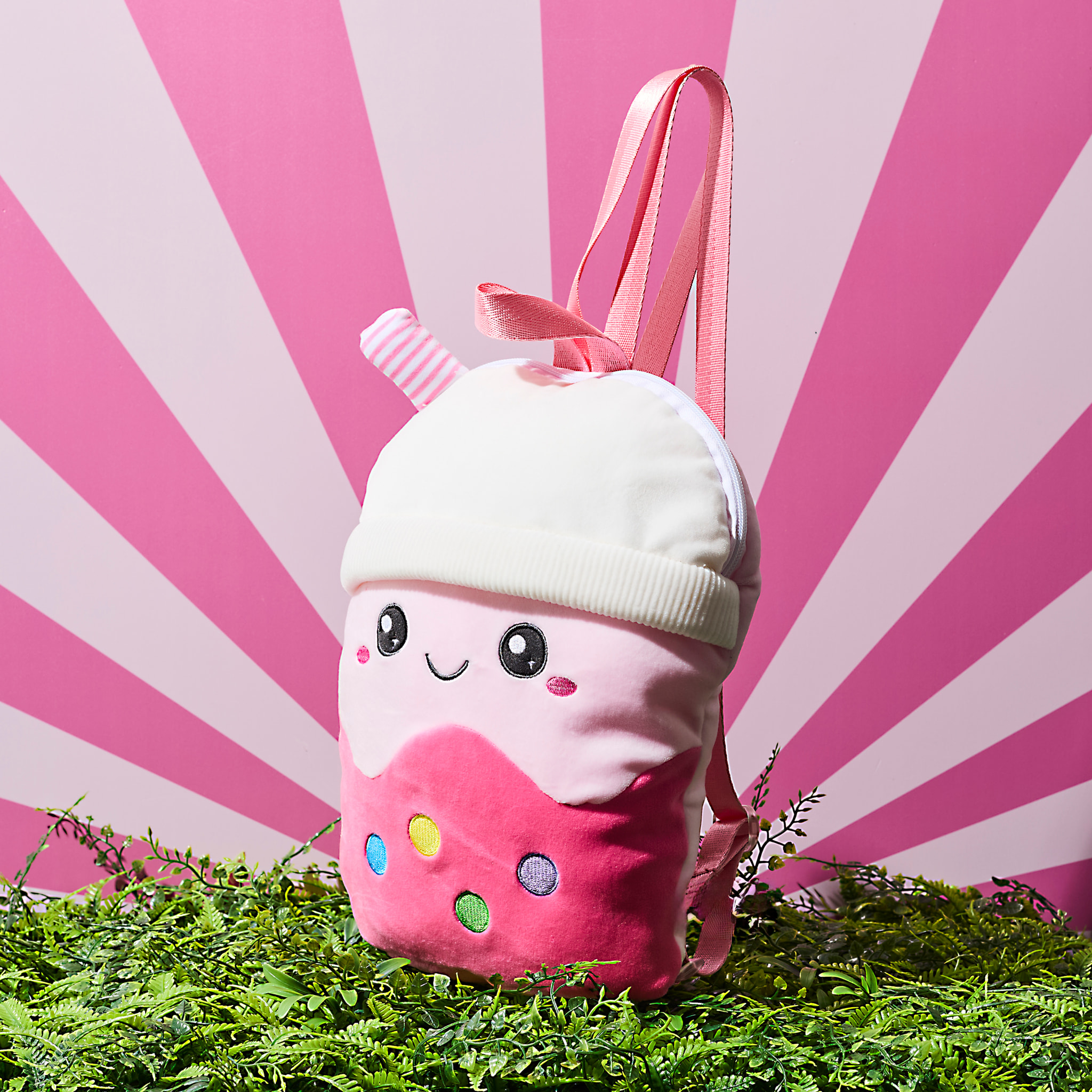 Peluche Bubble Tea Sac A Dos Rose