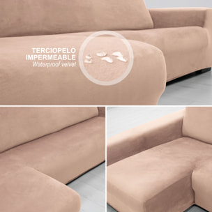 Funda TERCIOPELO ANTI MANCHAS Multi elástica para CHAISE LONGUE modelo VERONICA