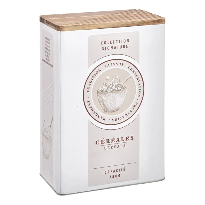 Boîte à céréales 4L creme