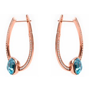 Pendientes Ordel acabado oro rosa 18k