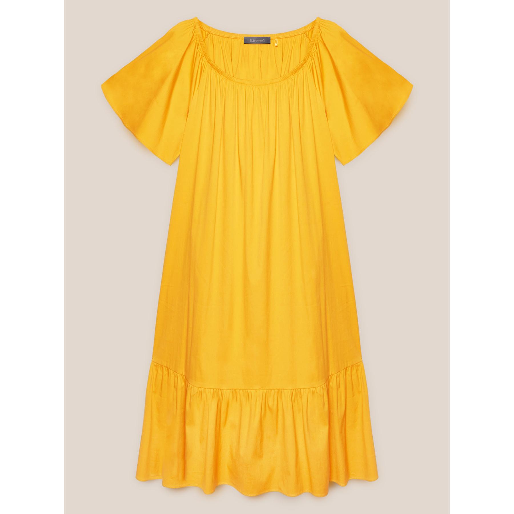 Elena Mirò - Abito off shoulders in cotone - Giallo