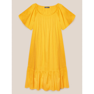 Elena Mirò - Abito off shoulders in cotone - Giallo