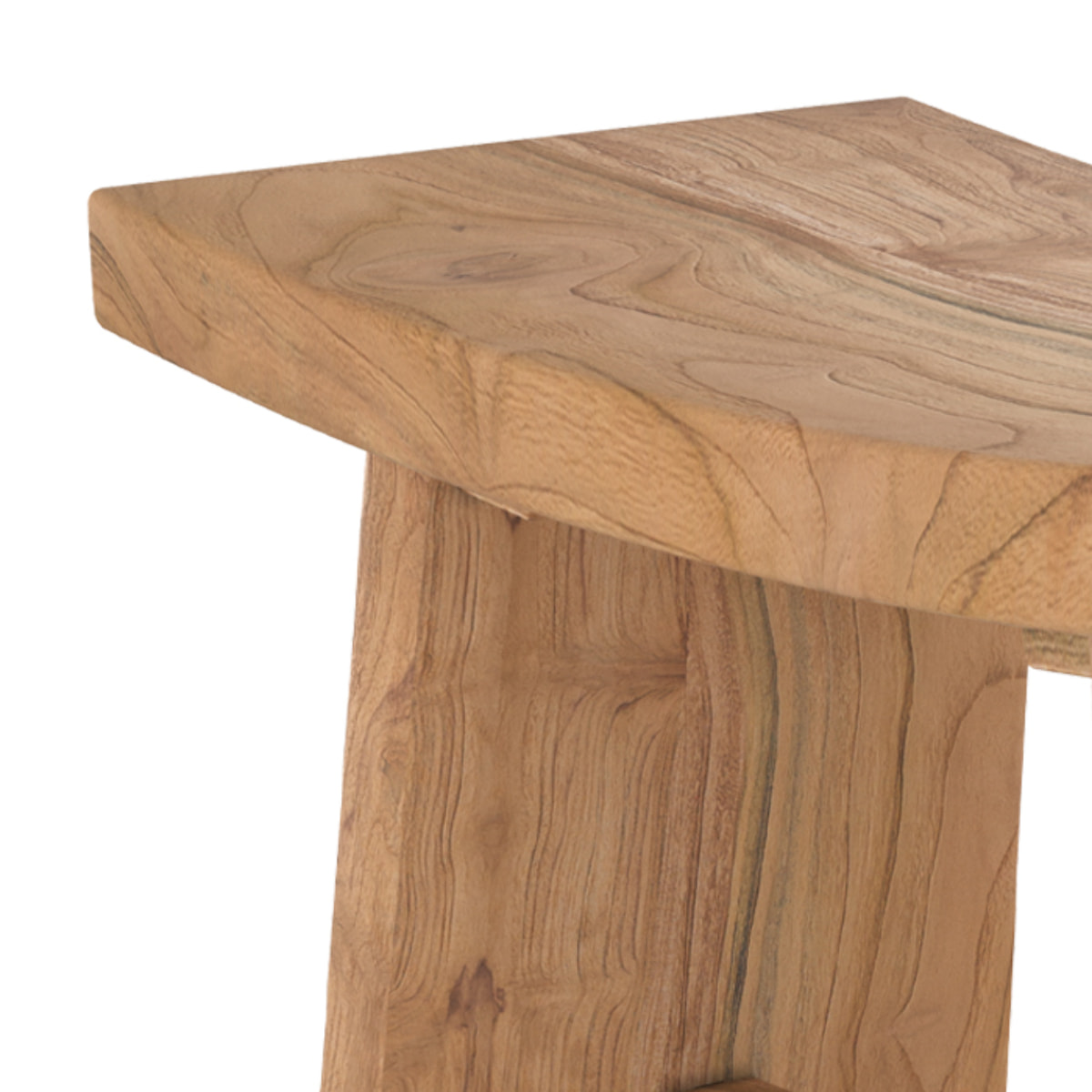 Tabouret en bois de teck recyclé - Eka