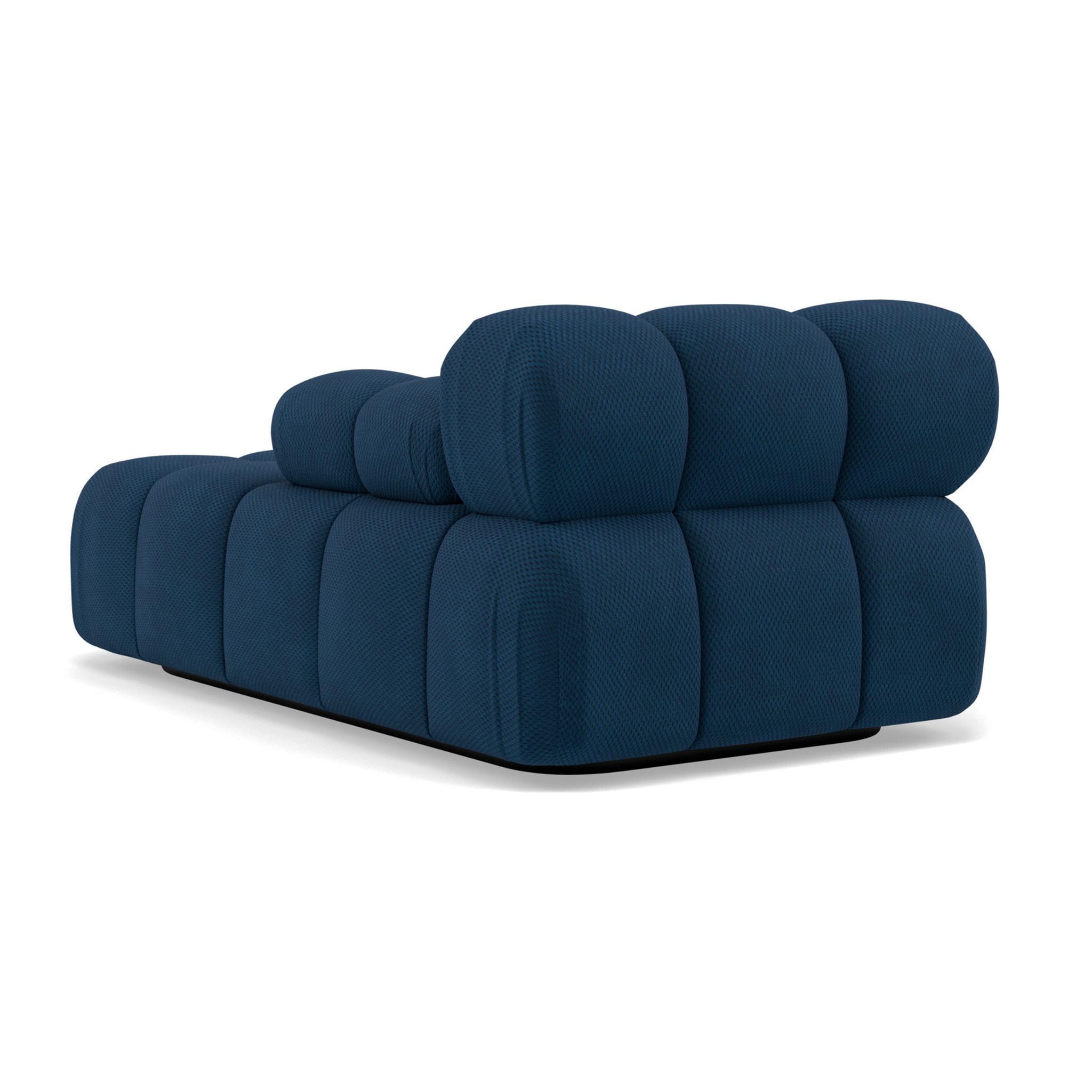 Ruby - module d'assise méridienne droite en velours texturé - Bleu