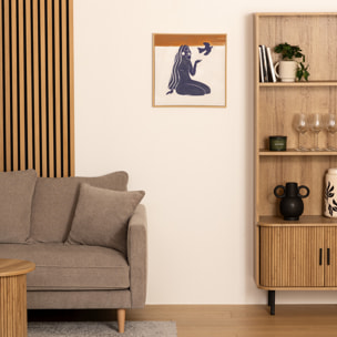 Toile imprimée "Melody" 45x45cm bleu