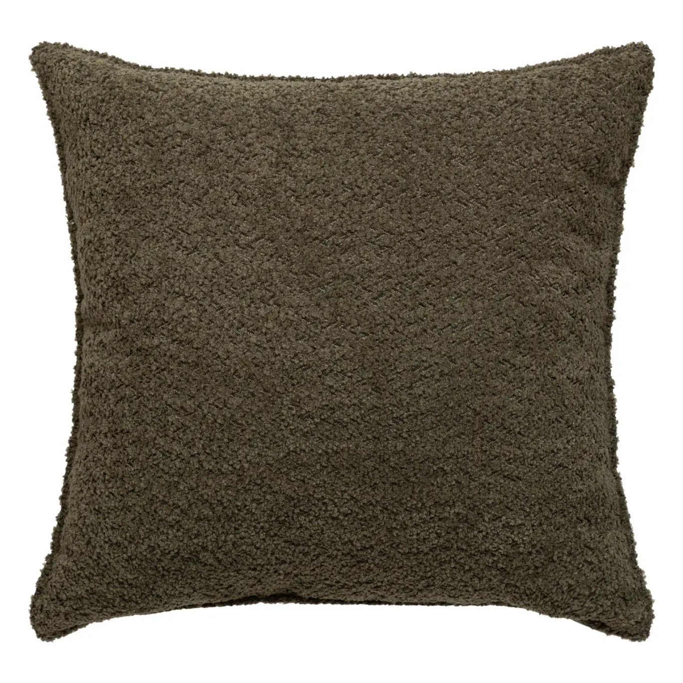 Coussin bouclette Saona vert kaki 45x45cm