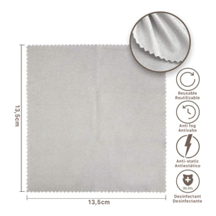 5 pz. Panno antiappannamento per occhiali, lenti, schermi. Panno riutilizzabile.
