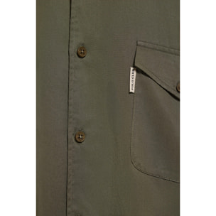Camisa Franklin color caqui con bolsillos regular fit