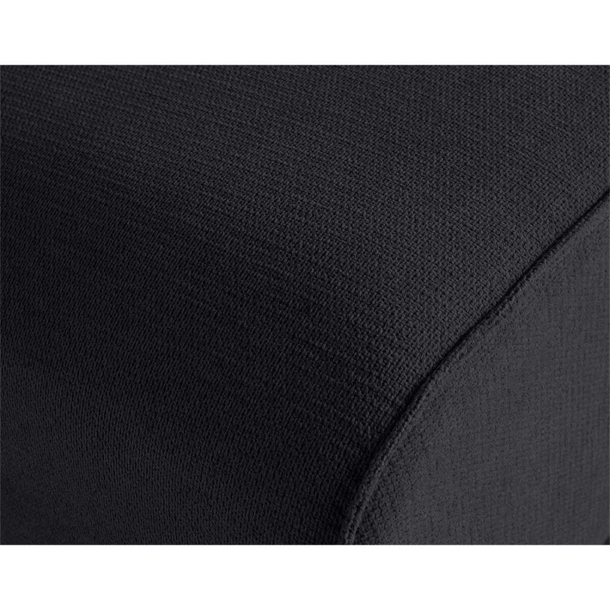 Suaro - Module d'assise d'angle gauche en tissu texturé - Noir