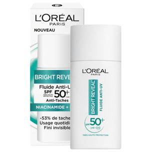 L'Oréal Paris Bright Reveal Fluide Anti-UV SPF50+ Anti-Taches Niacinamide 50ml
