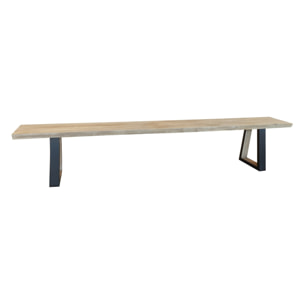 Lot de 2 bancs en bois d'acacia 230cm HERA