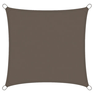 Well Home Paño de Sombra Cuadrado 30x30cm en Poliéster Topo con UPF 50+ y Ganchos de Metal