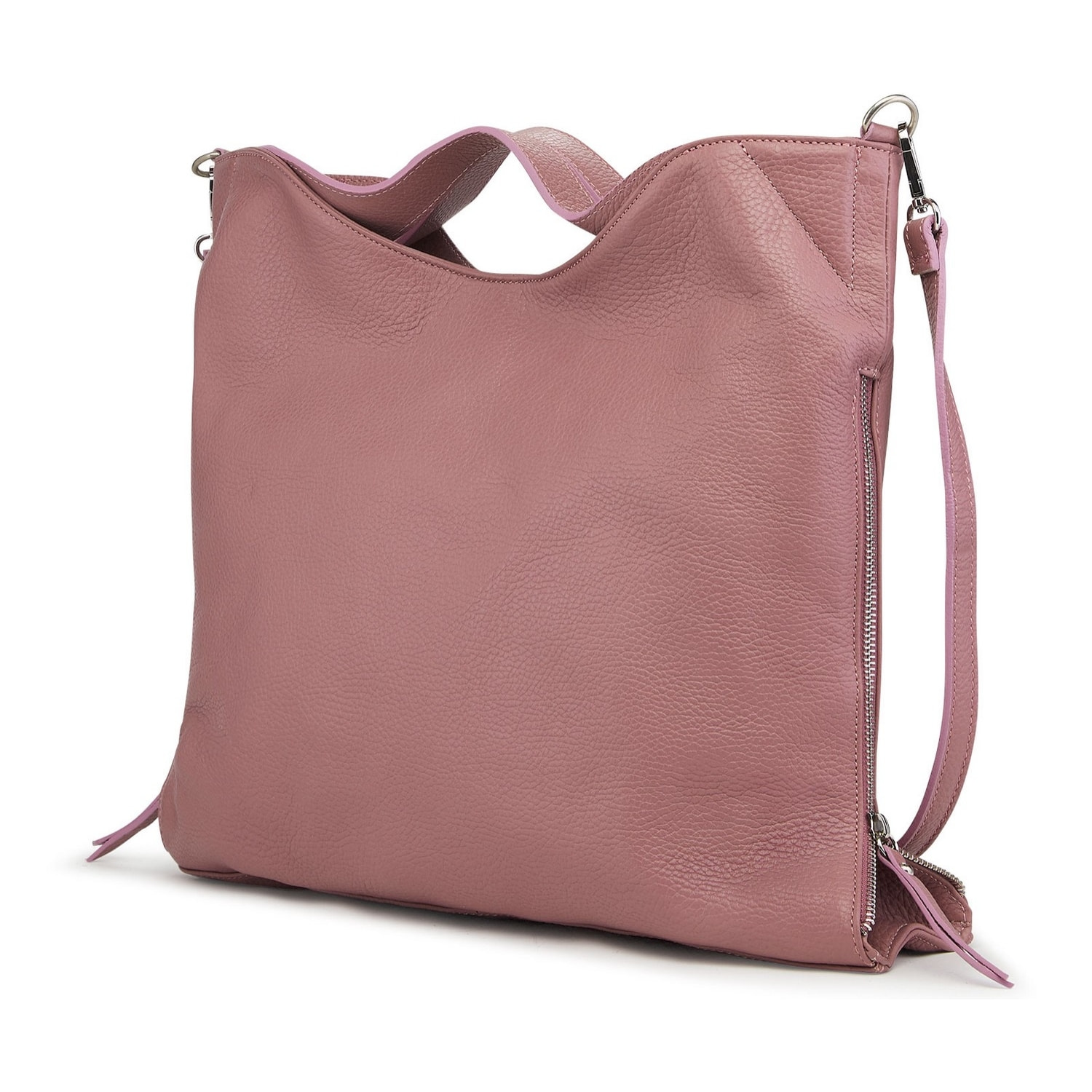 Borse Donna colore Rosa-in pelle Made in Italy 39x33x13cm