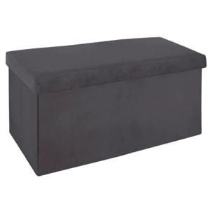 Pouf pliant double "Tess" velours gris