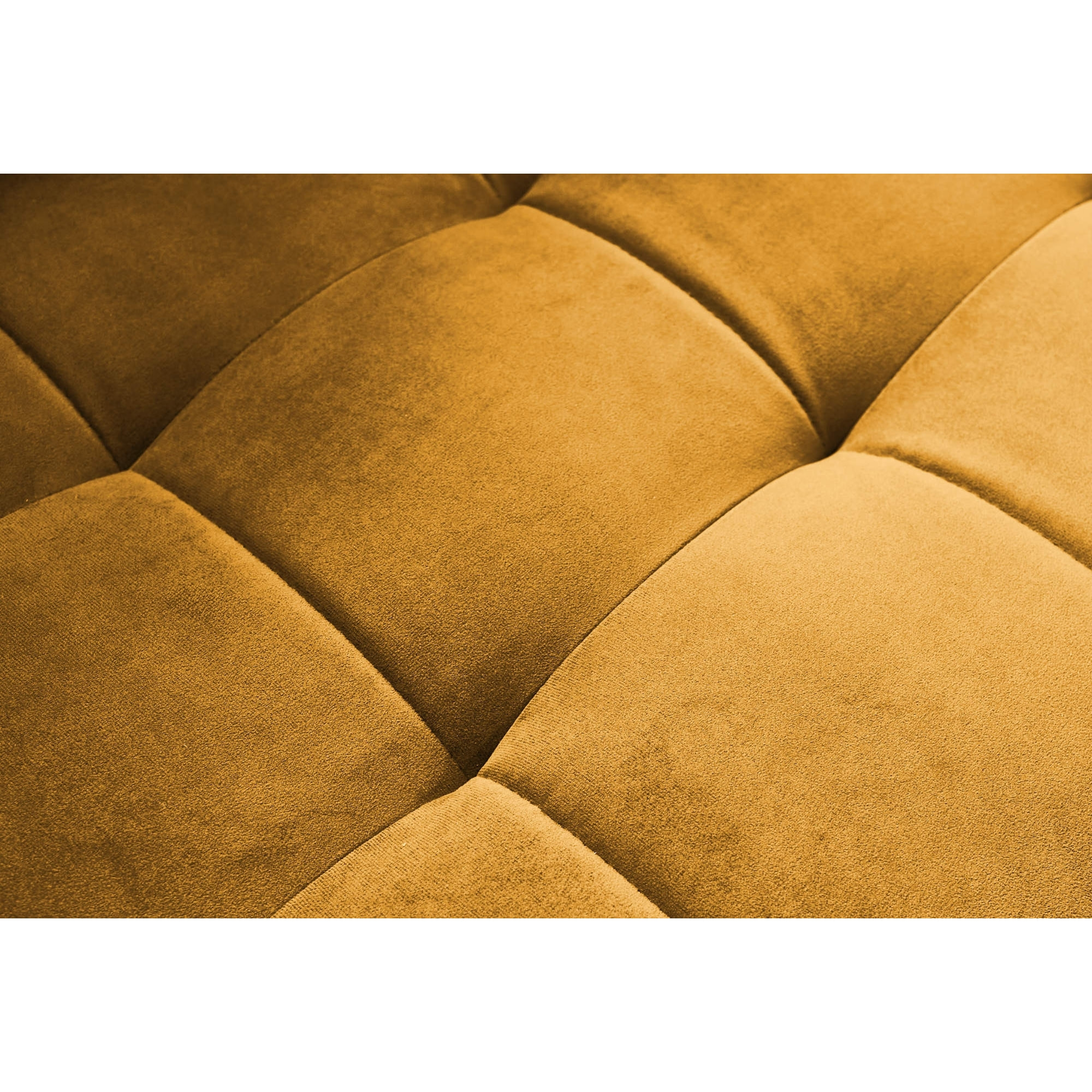 Anna - canapé d'angle droit - 5 places - convertible - en velours - Jaune