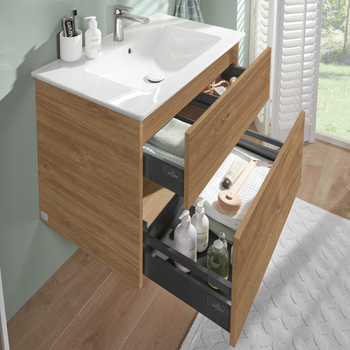 Set meuble avec vasque Finero Villeroy & Boch 80cm Chêne kansas oak