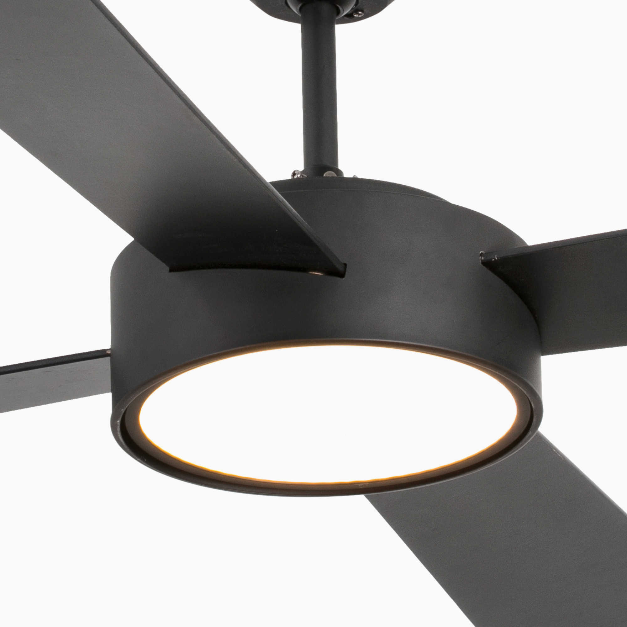 HYDRA L LED Ventilatore a soffitto nero/noce