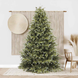 Santos - Albero di Natale con punte argentate in PE e PVC ø124x180H, 895 rami