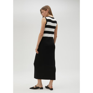Vestito in maglia bicolore
