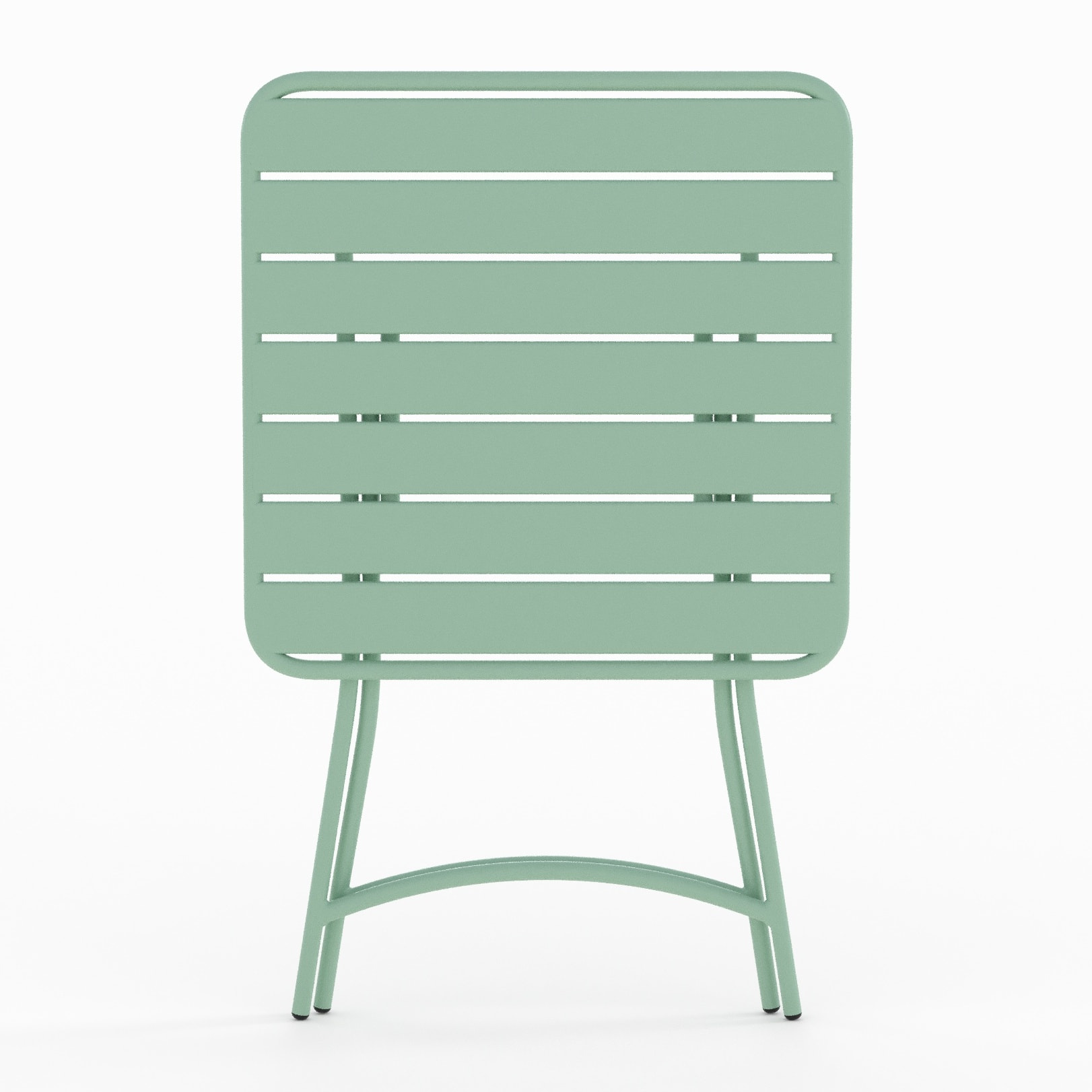 Table de jardin pliante en métal vert clair 2 personnes - Yumi