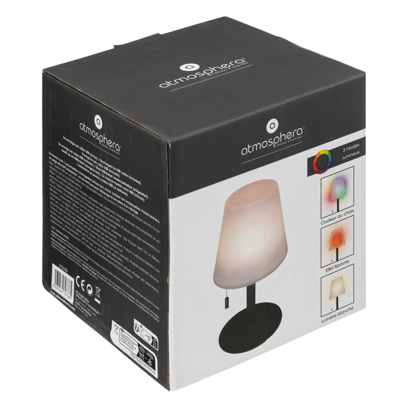 Lampe extérieure "Zack" H30cm gris foncé