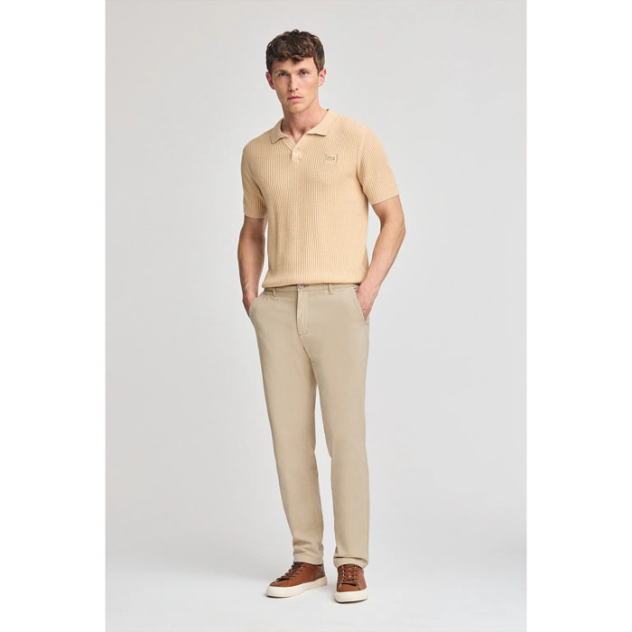 Pantalón chino Vanya color beige con bordado Polo Club