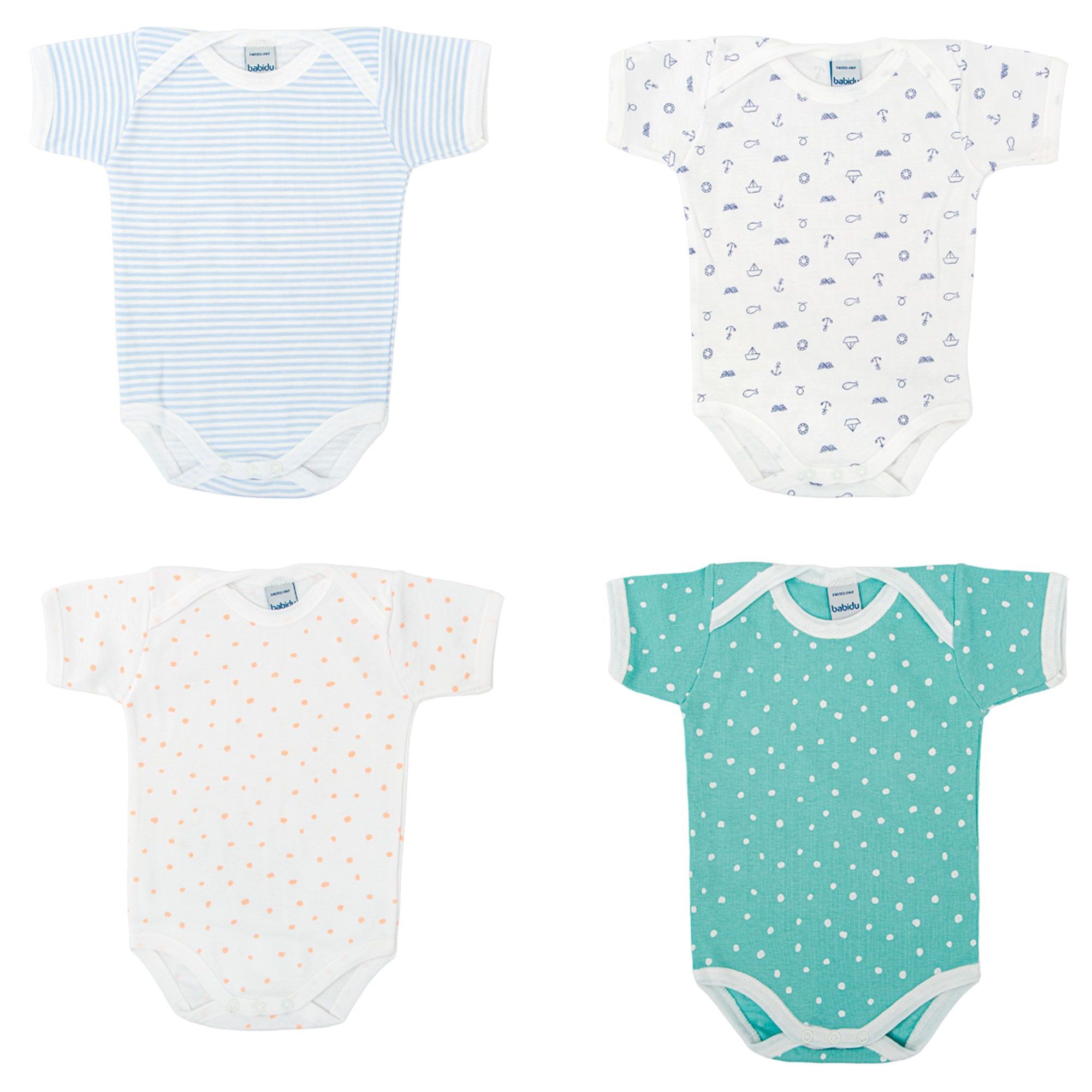 Pack 4 Body Basico Manga Corta