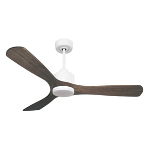 Ventilateur de plafond Réversible  Thermostat Dimmable Wifi Moteur à courant continu Toits en pente Télécommande Lumière à trois tons Hypersilence Mémoire