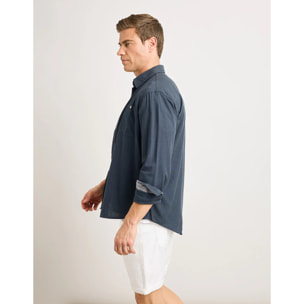 Camisa Manga Larga Azul Marino - Pouka