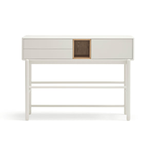 Consola Corvo 1 puerta y 2 cajones crema