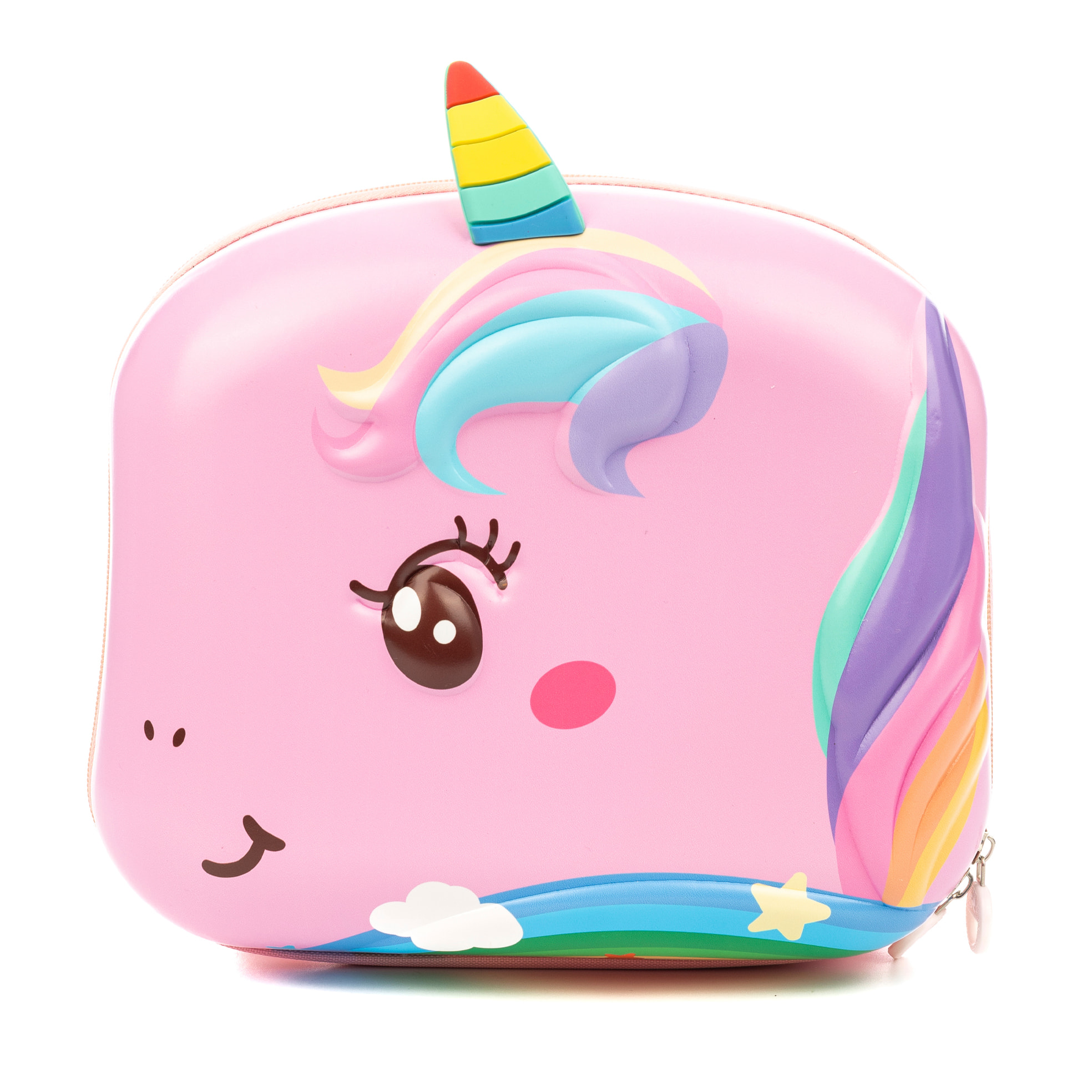 Mochila infantil con diseño de Unicornio. Con respaldo y hombreras acolchados, transpirables y ajustables.