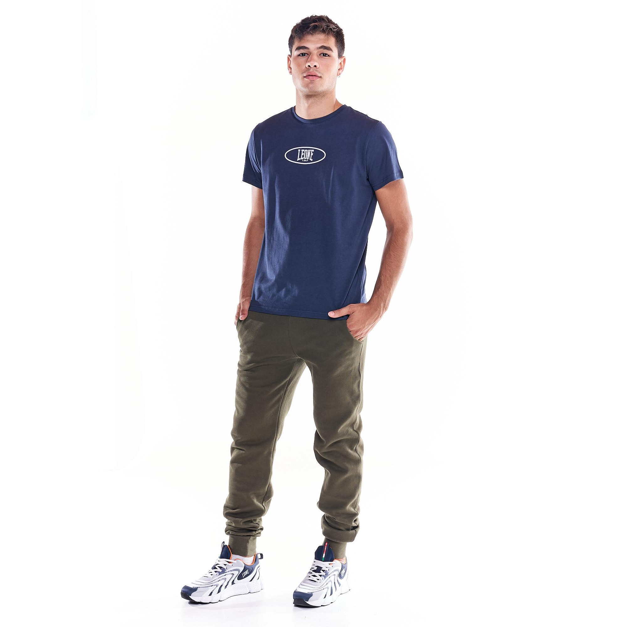 T-shirt da uomo stampa logo centrale Earth Tones