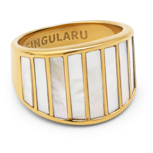 Anello Siren Shells Acciao Placcato Oro