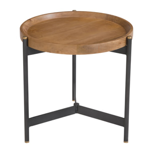 Table d'appoint ronde en bois D49 cm - Carter