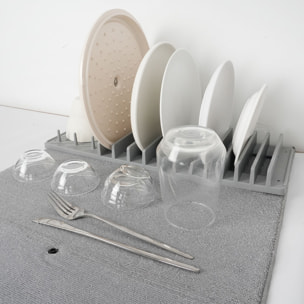 Egouttoir à vaisselle en plastique et tapis