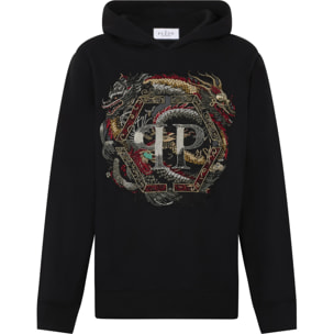 PHILIPP PLEIN Fleece Hoodie Sweatshirt Dragon