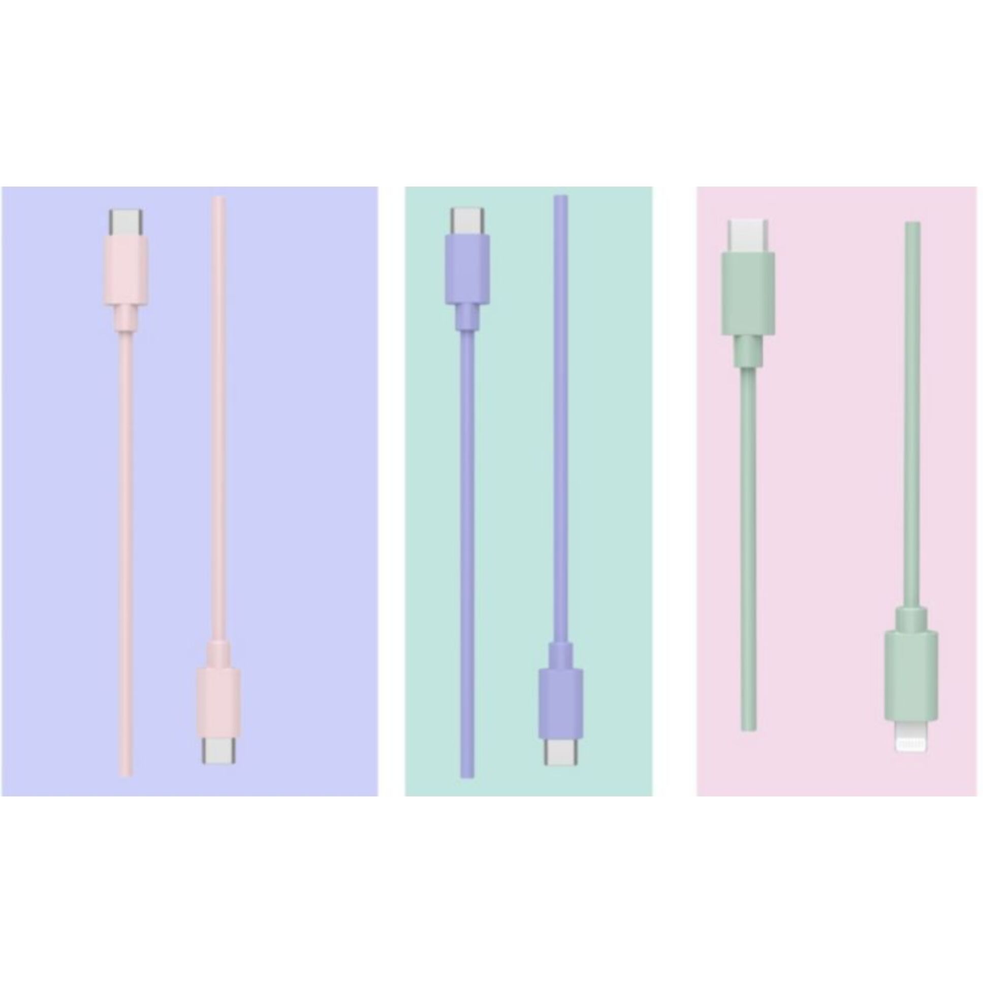 Câble USB C ESSENTIELB 1M vers USB-C violet