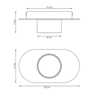Lampada da soffitto Diaz in acciaio nero e legno