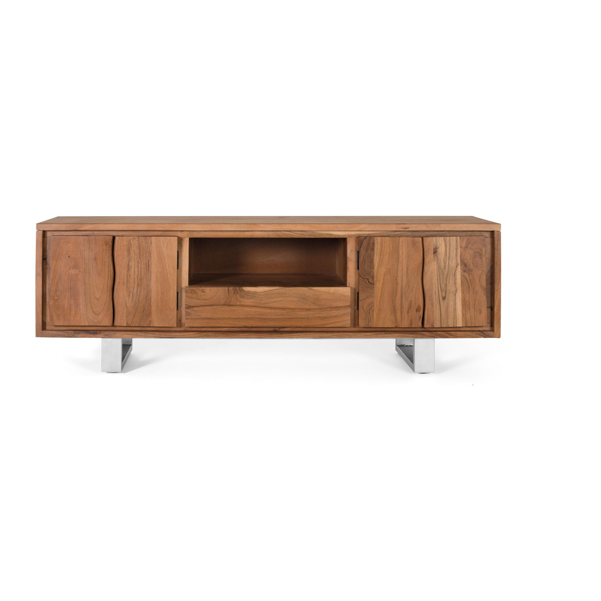 Mueble TV de Madera de Acacia 170 Cm Estilo Rústico Moderno