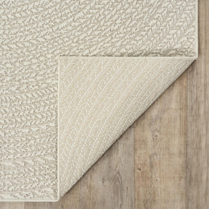 Tapis extérieur intérieur NOLAM aspect jute motif rond  ton sur ton